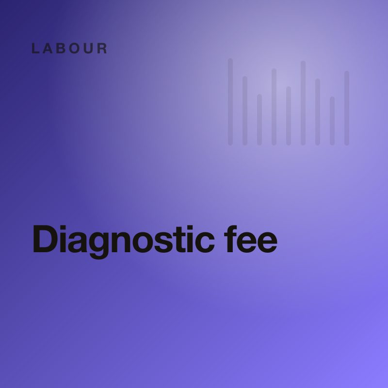 Diagnostic fee
